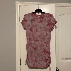 Tie-Dye Ruched Side Bodycon Dress